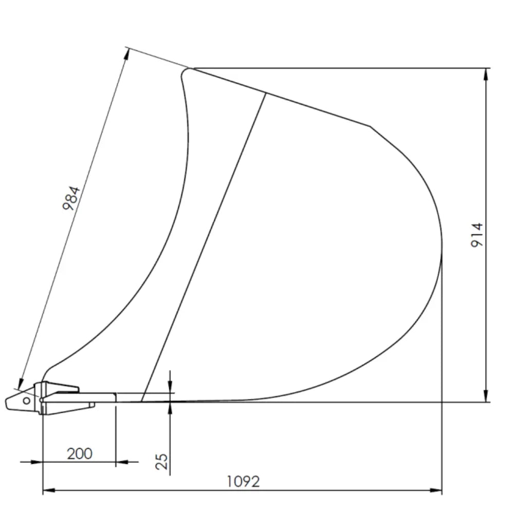 Tieflöffel 1400mm 140cm MS10 KL6 | Robuster Baggerlöffel für Bauarbeiten